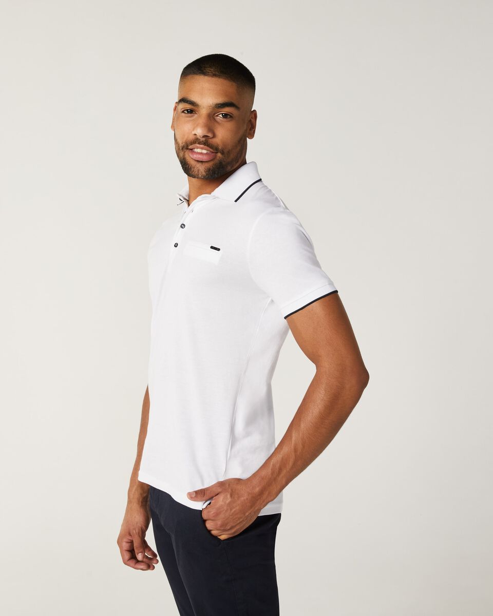 Mens White Polo Shirt